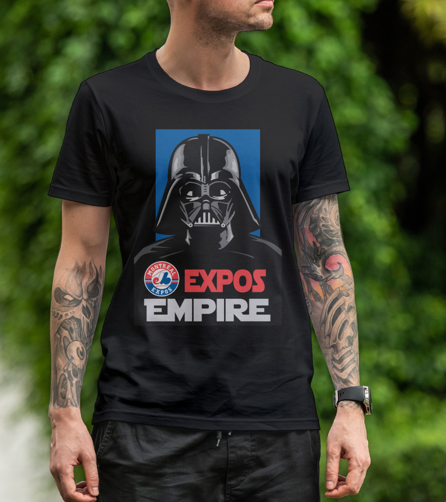 Montreal Expos Empire Darth Vader Star Wars Crossover T-Shirt