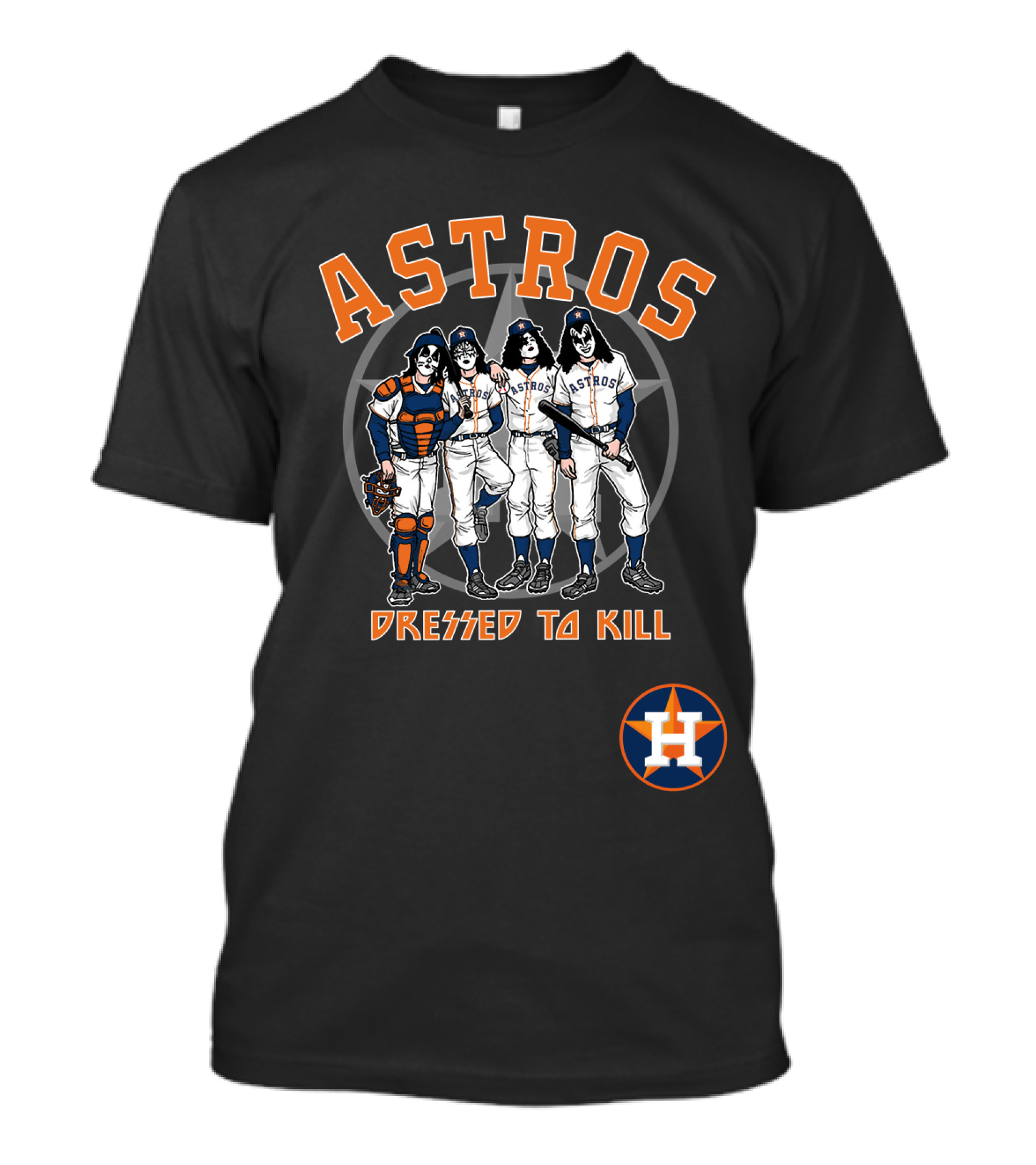 Houston Astros KISS Dressed To Kill Collaboration T-Shirt