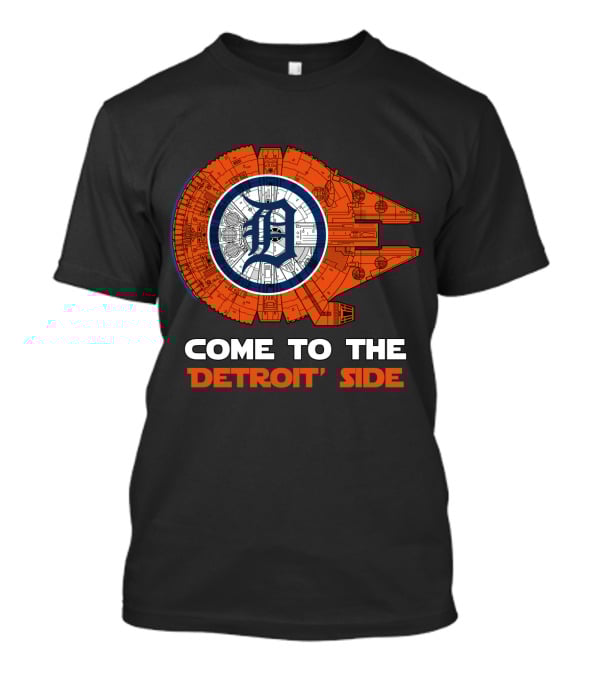 Detroit Tigers Come To The Detroit Side Millennium Falcon T-Shirt