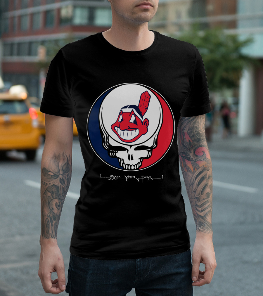 Grateful Dead Cleveland Indians Steal Your Face Icon T-Shirt