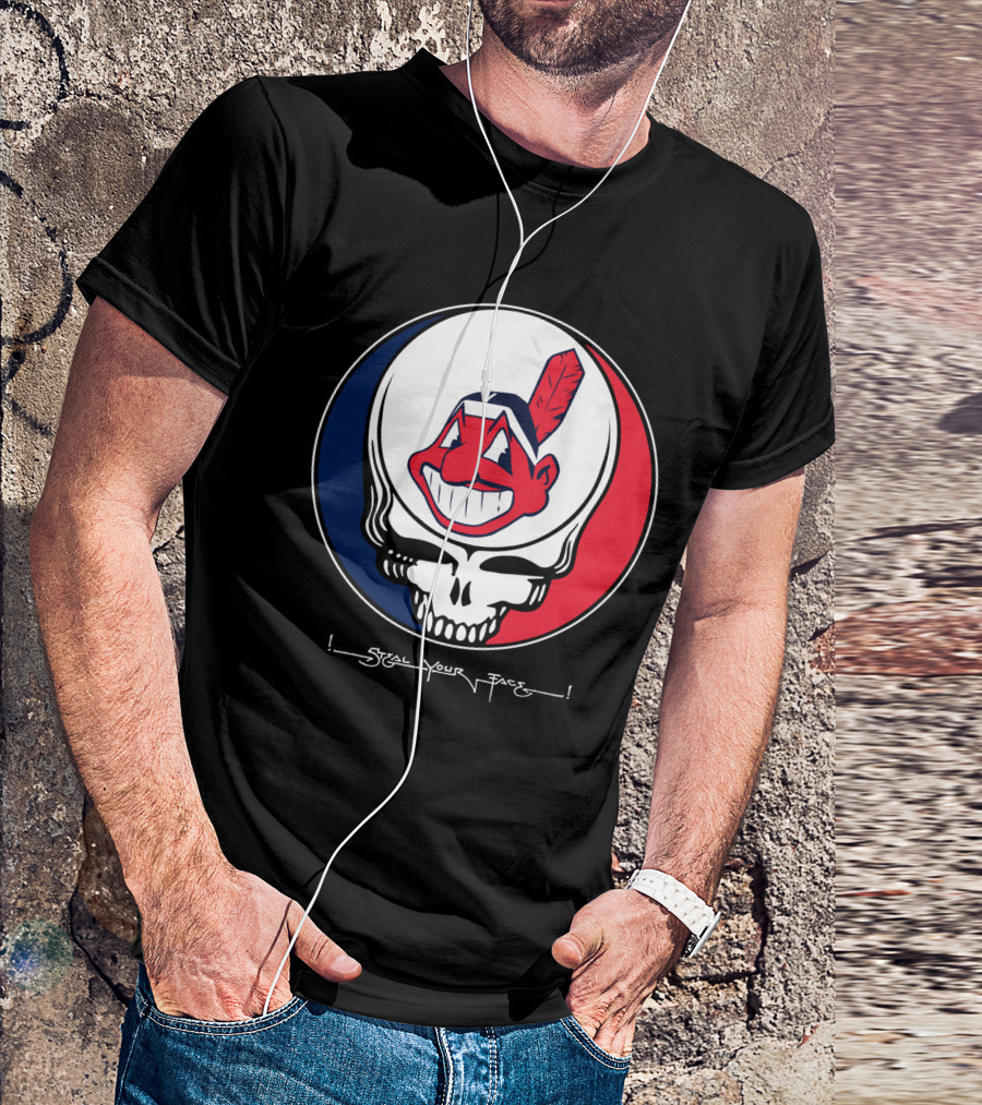 Grateful Dead Cleveland Indians Steal Your Face Icon T-Shirt
