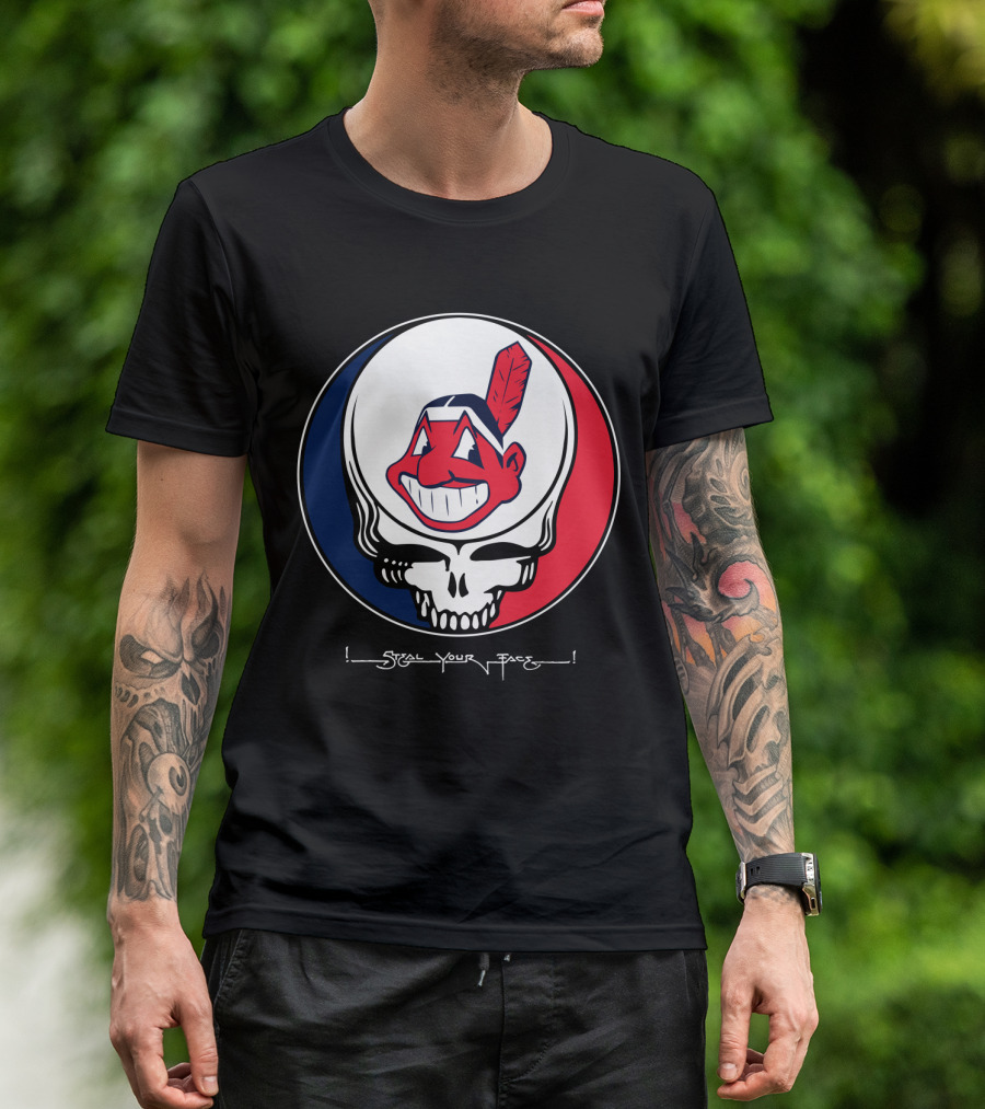 Grateful Dead Cleveland Indians Steal Your Face Icon T-Shirt