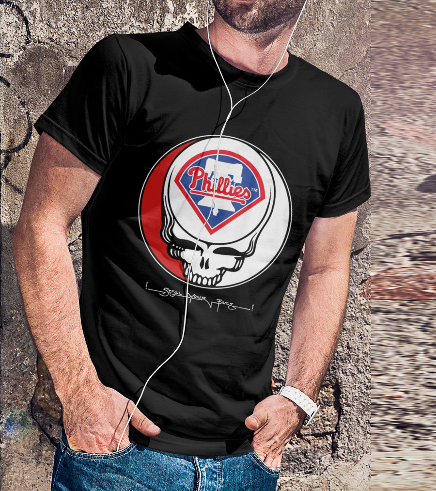 GRATEFUL DEAD Steal Your Face Philadelphia Phillies T-Shirt