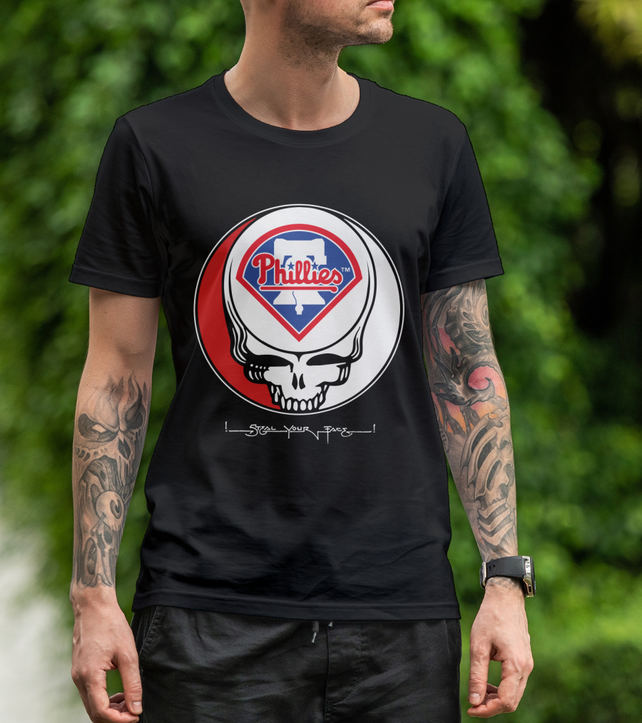 GRATEFUL DEAD Steal Your Face Philadelphia Phillies T-Shirt