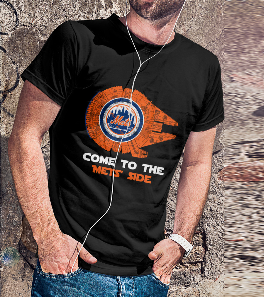 New York Mets Come To The Mets' Side Millennium Falcon T-Shirt