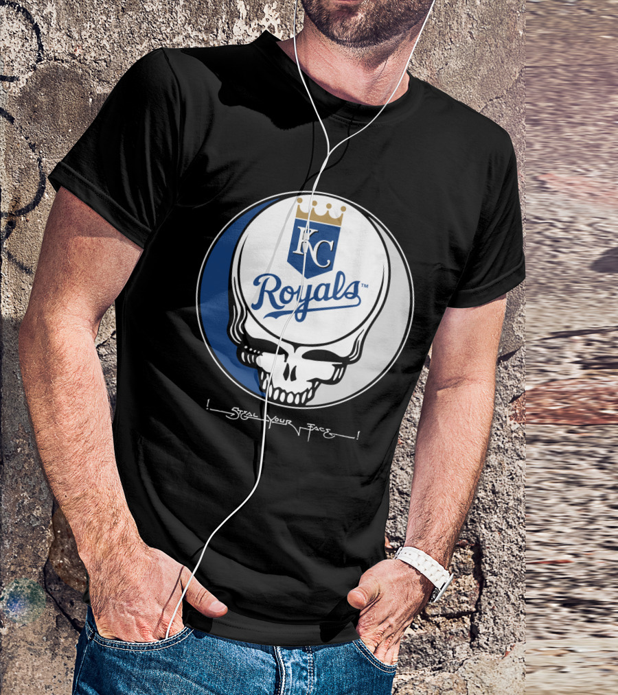 GRATEFUL DEAD Steal Your Face KC Royals T-Shirt
