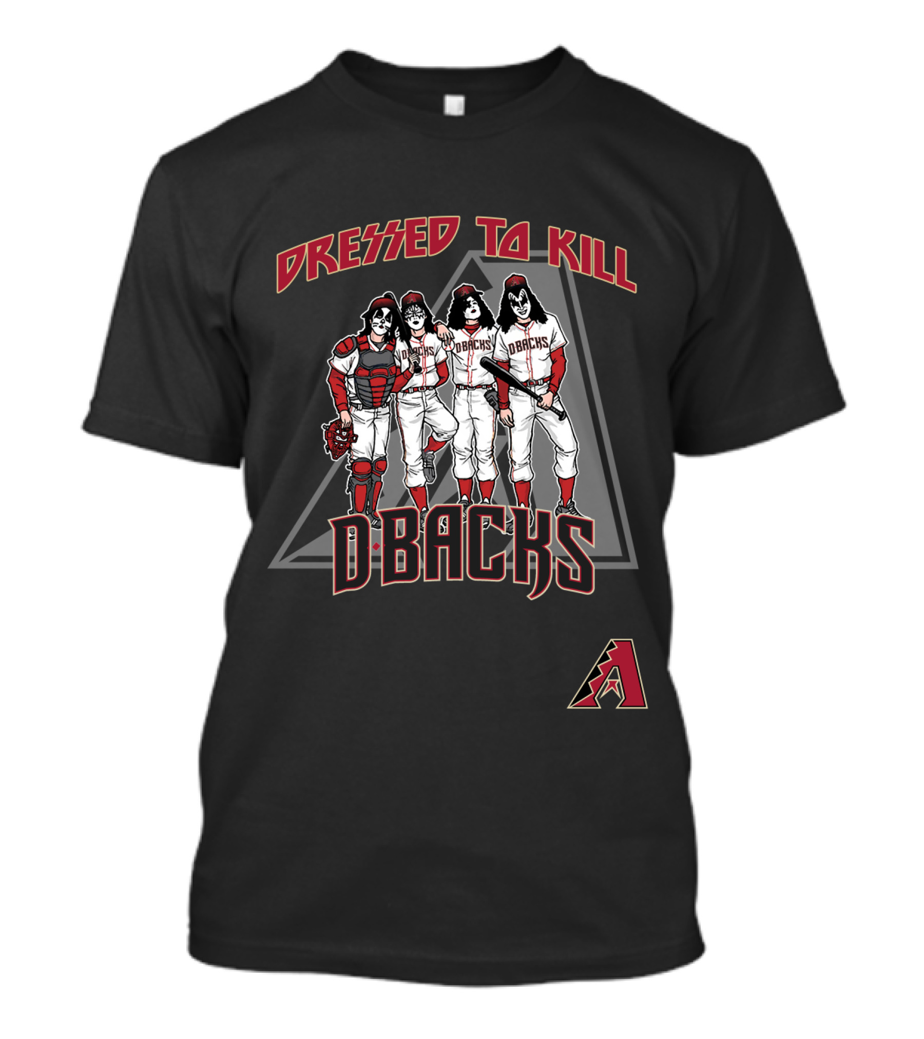 Dressed To Kill Arizona Diamondbacks Dbacks KISS Baseball Uniforms T-Shirt