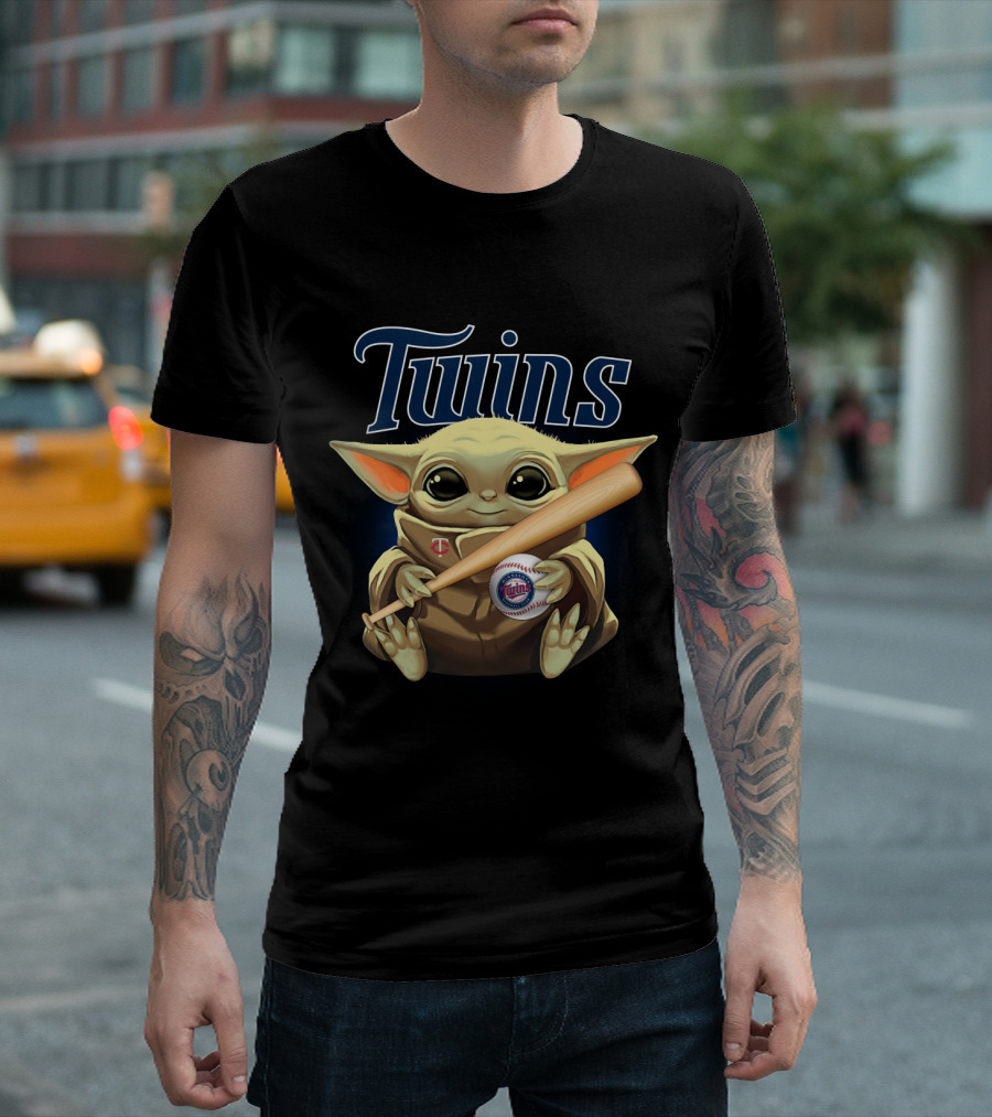 Minnesota Twins Baby Yoda Baseball Bat T-Shirt