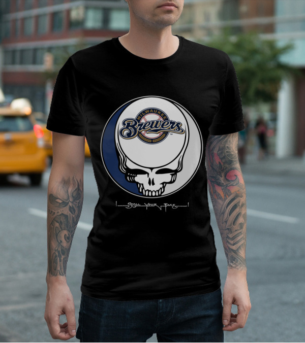 Milwaukee Brewers Steal Your Face Grateful Dead T-Shirt