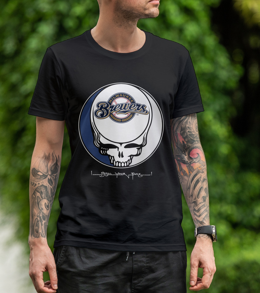 Milwaukee Brewers Steal Your Face Grateful Dead T-Shirt