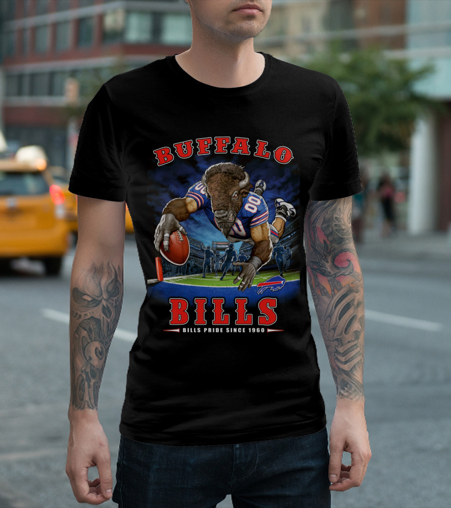 Buffalo Bills Pride Since 1960 End Zone Nfl Football T-Shirt