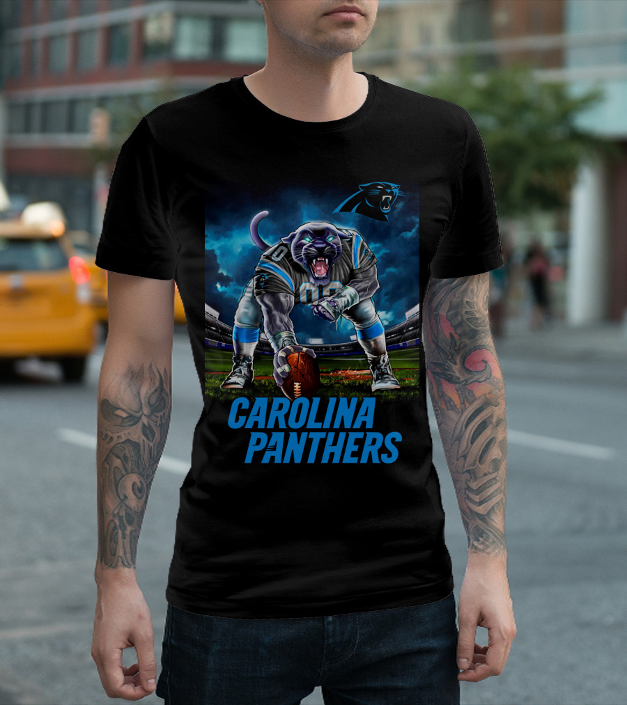 Carolina Panthers 3 Point Stance Nfl Stadium Panther T-Shirt