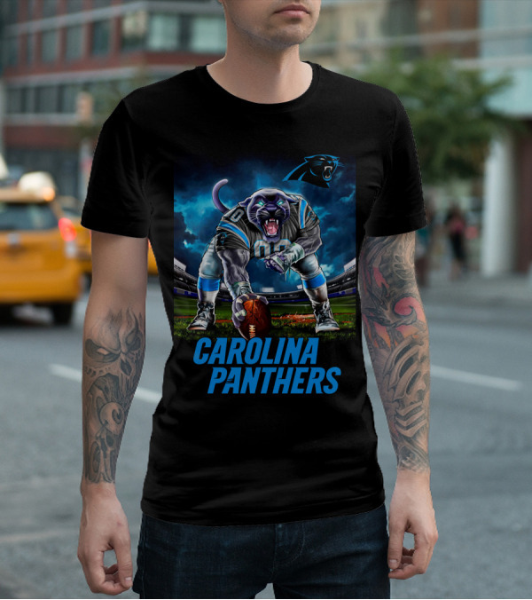 Carolina Panthers 3 Point Stance Nfl Stadium Panther T-Shirt
