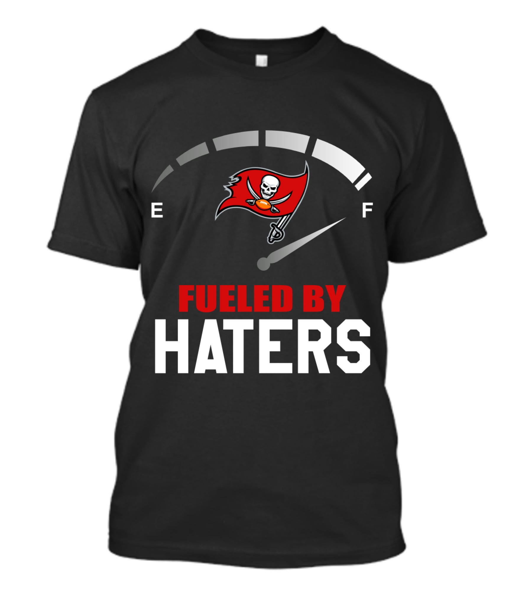Fueled By Haters Tampa Bay Buccaneers Football Logo Stadium Energy T-Shirt