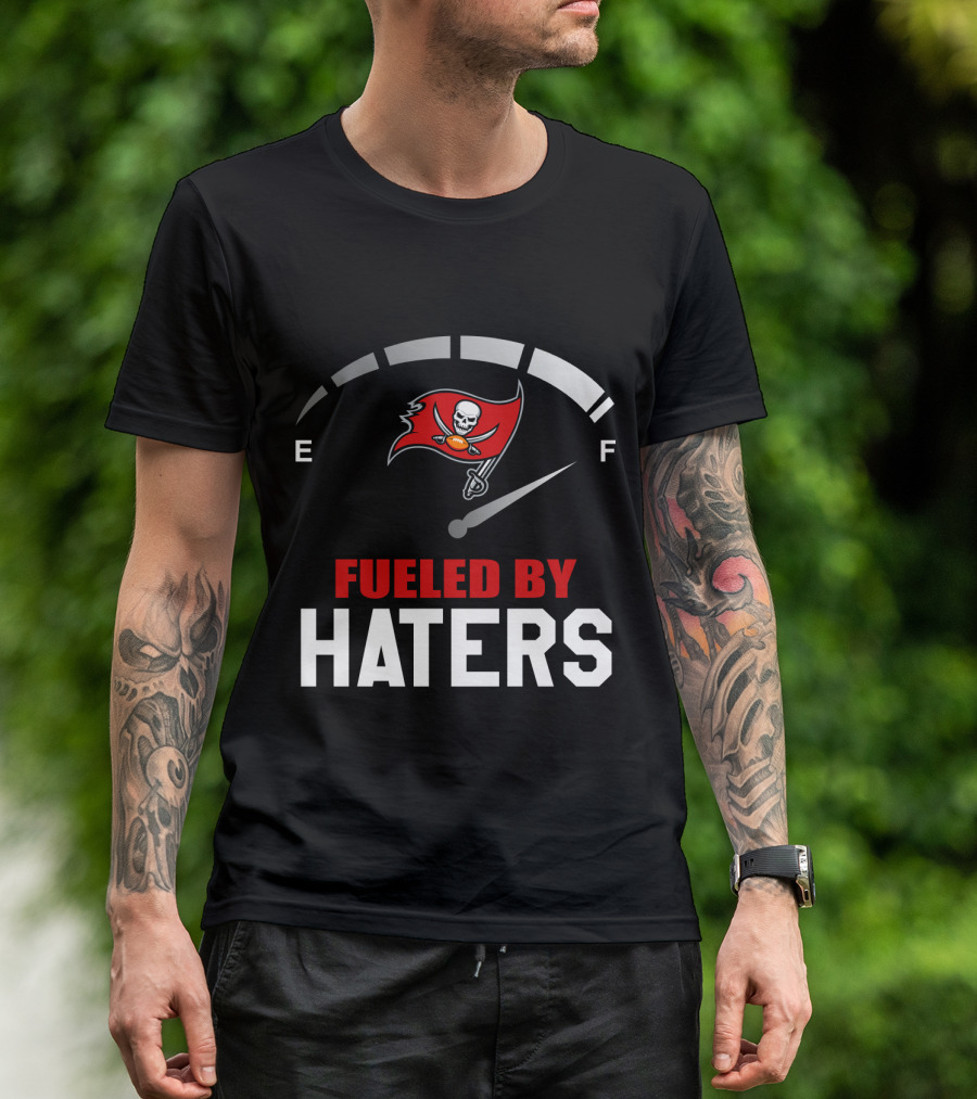 Fueled By Haters Tampa Bay Buccaneers Football Logo Stadium Energy T-Shirt