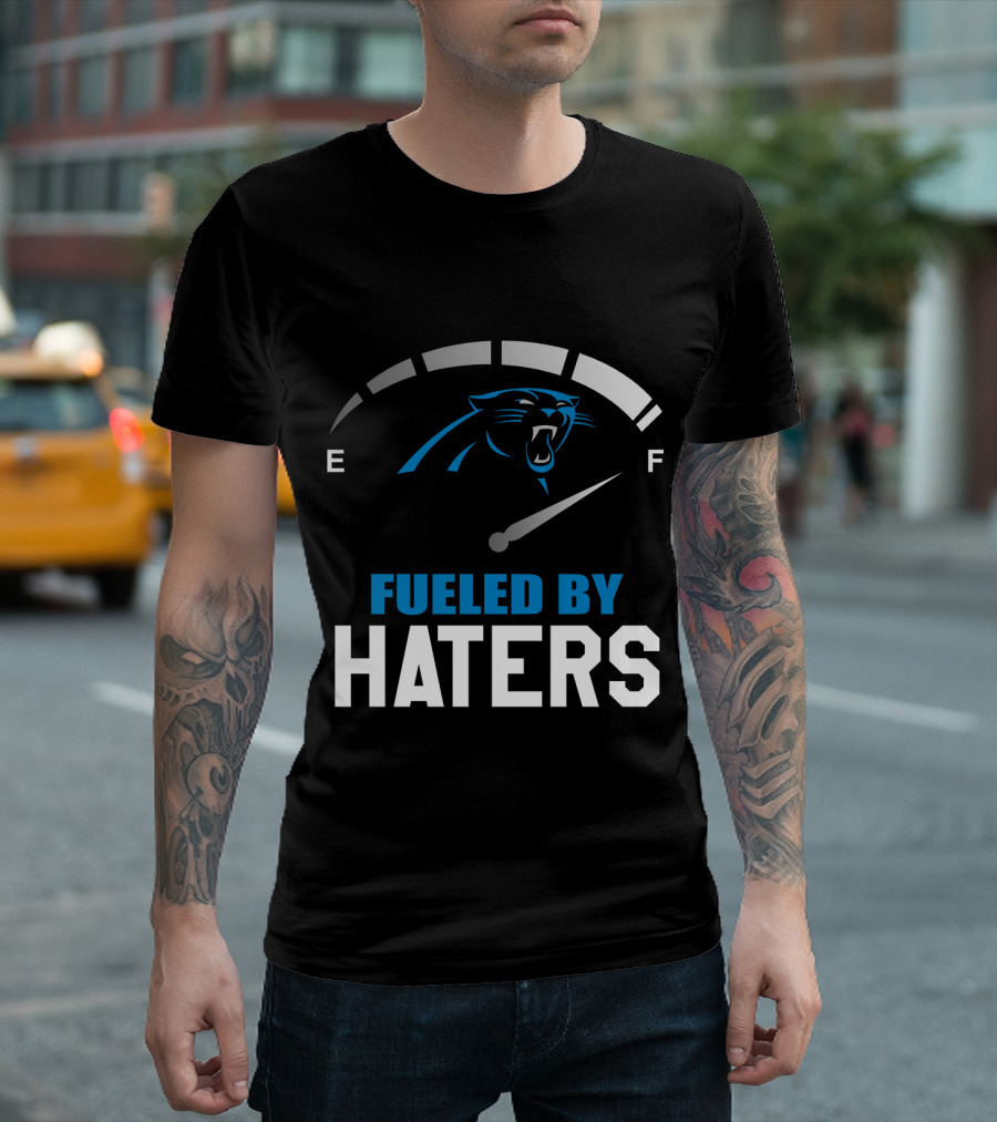 Carolina Panthers Fueled By Haters Full Tank Gauge T-Shirt