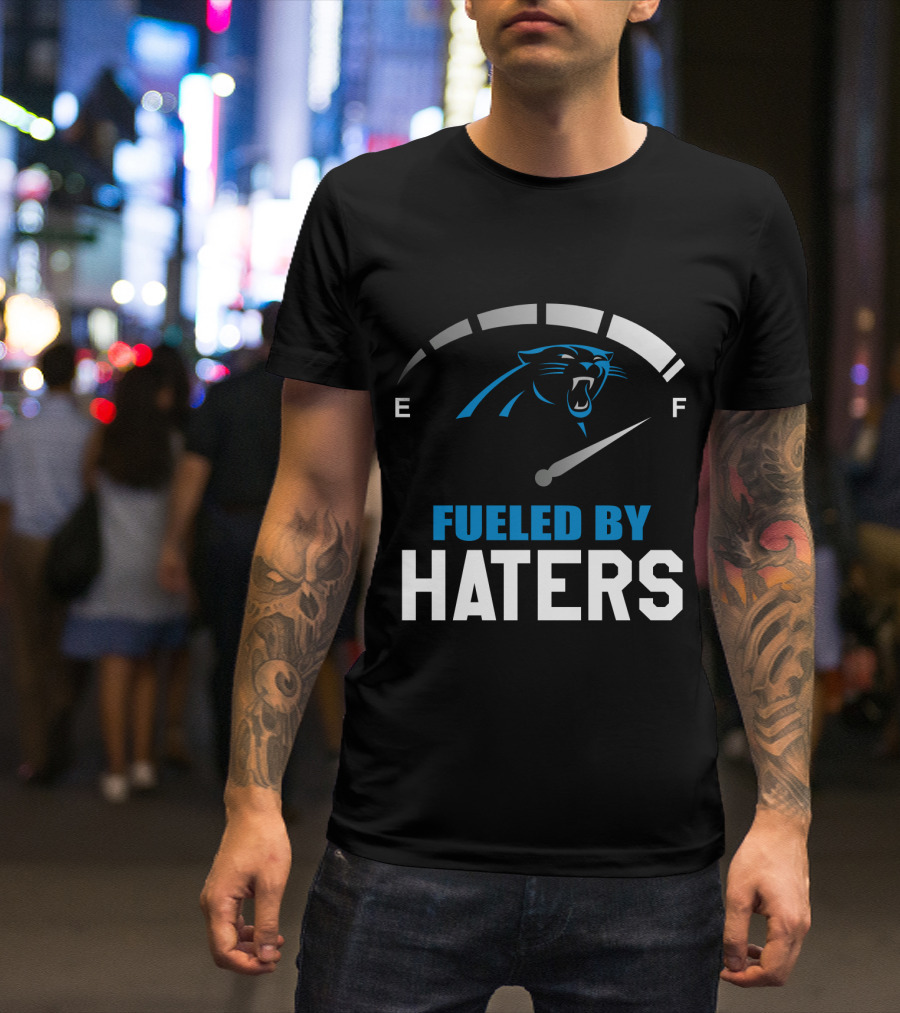 Carolina Panthers Fueled By Haters Full Tank Gauge T-Shirt
