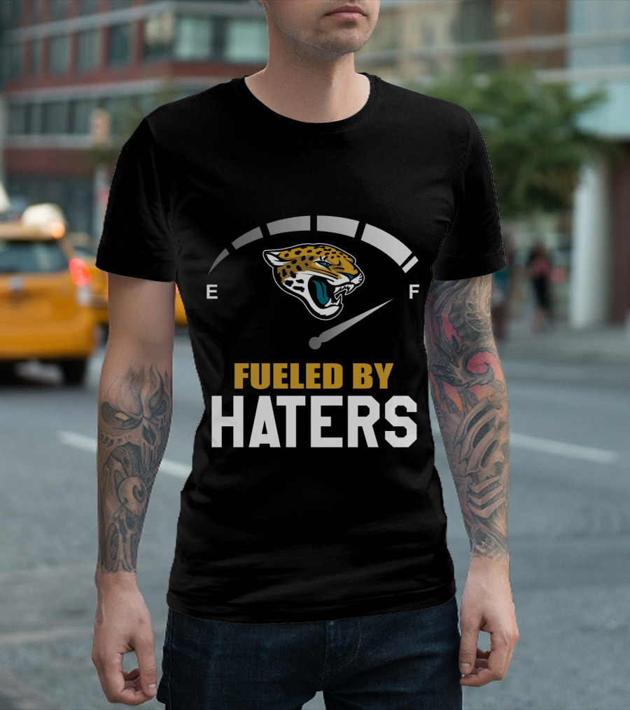 Jacksonville Jaguars Fueled By Haters Bold Energy Gauge T-Shirt