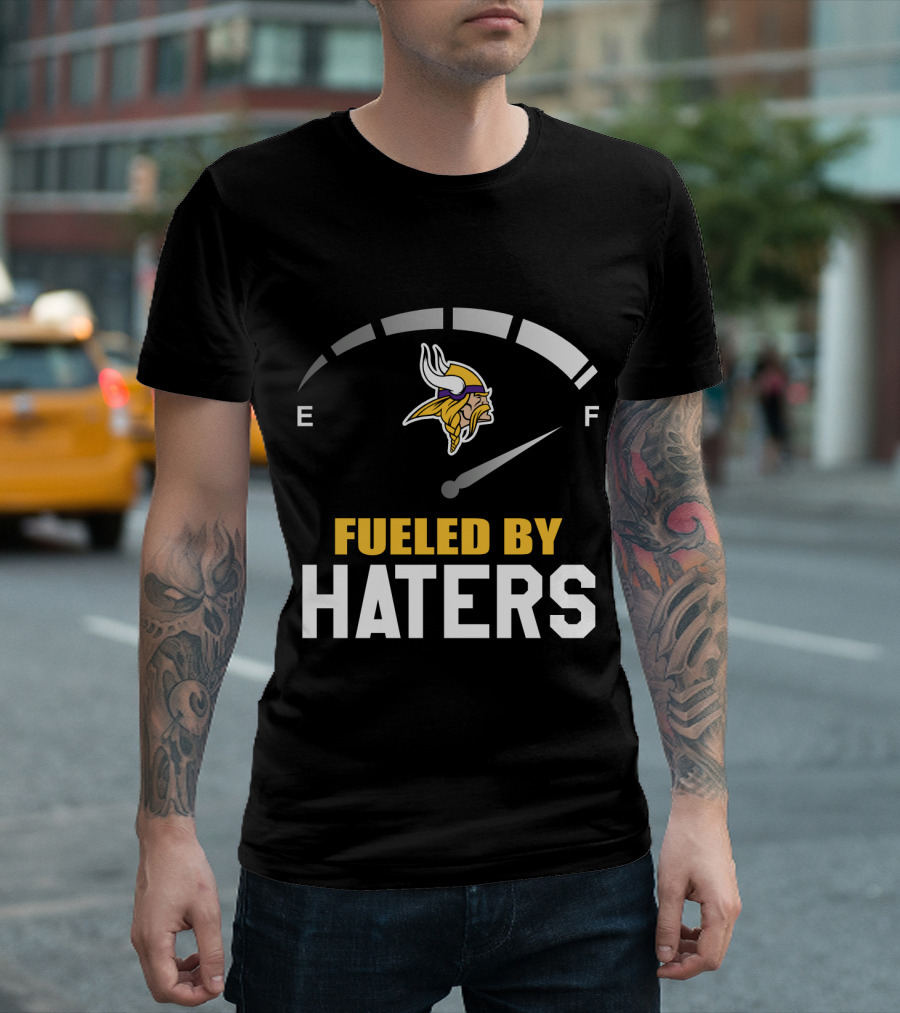 Minnesota Vikings Fueled By Haters Emblematic Meter Display T-Shirt
