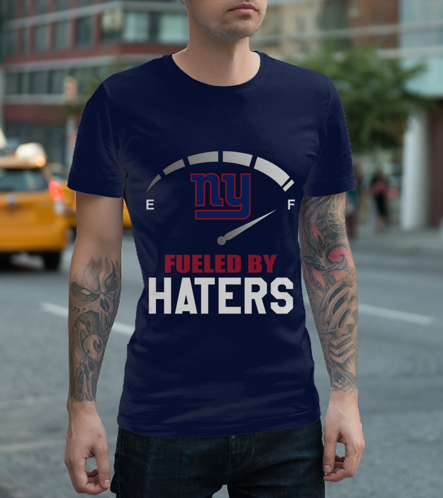 New York Giants Ny Fueled By Haters Fuel Gauge T-Shirt