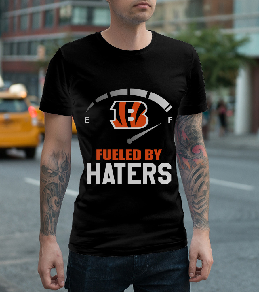 Cincinnati Bengals Fueled By Haters Gas Gauge T-Shirt