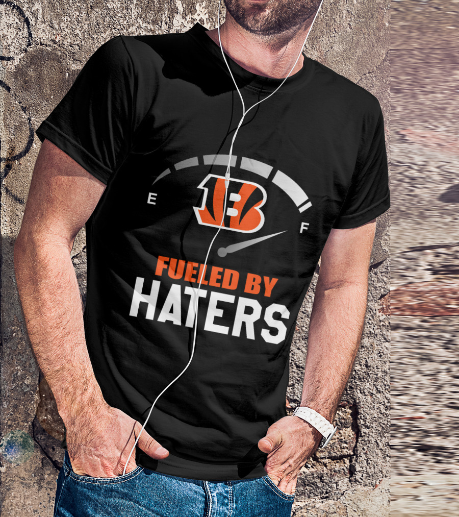 Cincinnati Bengals Fueled By Haters Gas Gauge T-Shirt