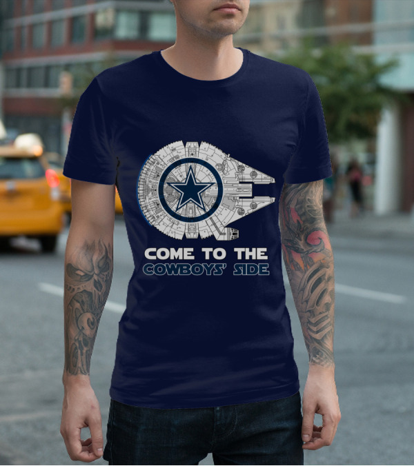 Come To The Cowboys' Side Millennium Falcon Star Cowboys T-Shirt