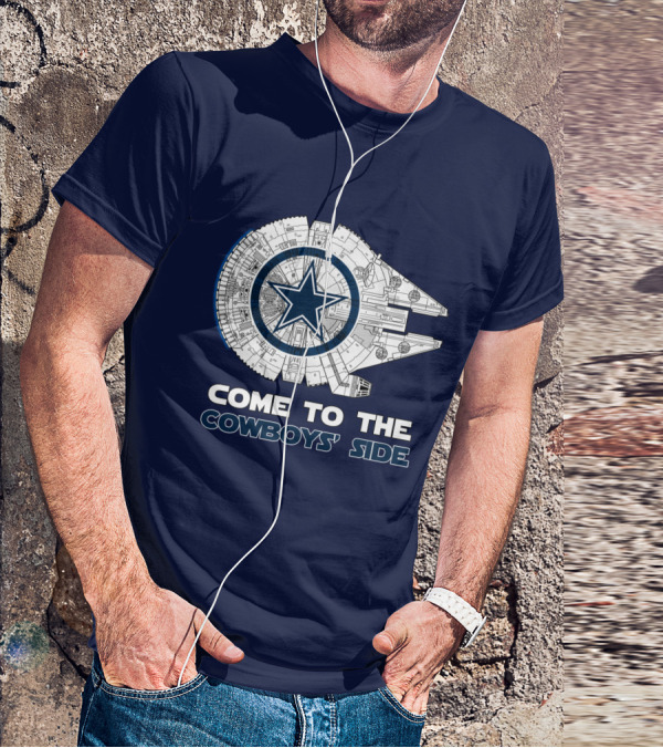 Come To The Cowboys' Side Millennium Falcon Star Cowboys T-Shirt