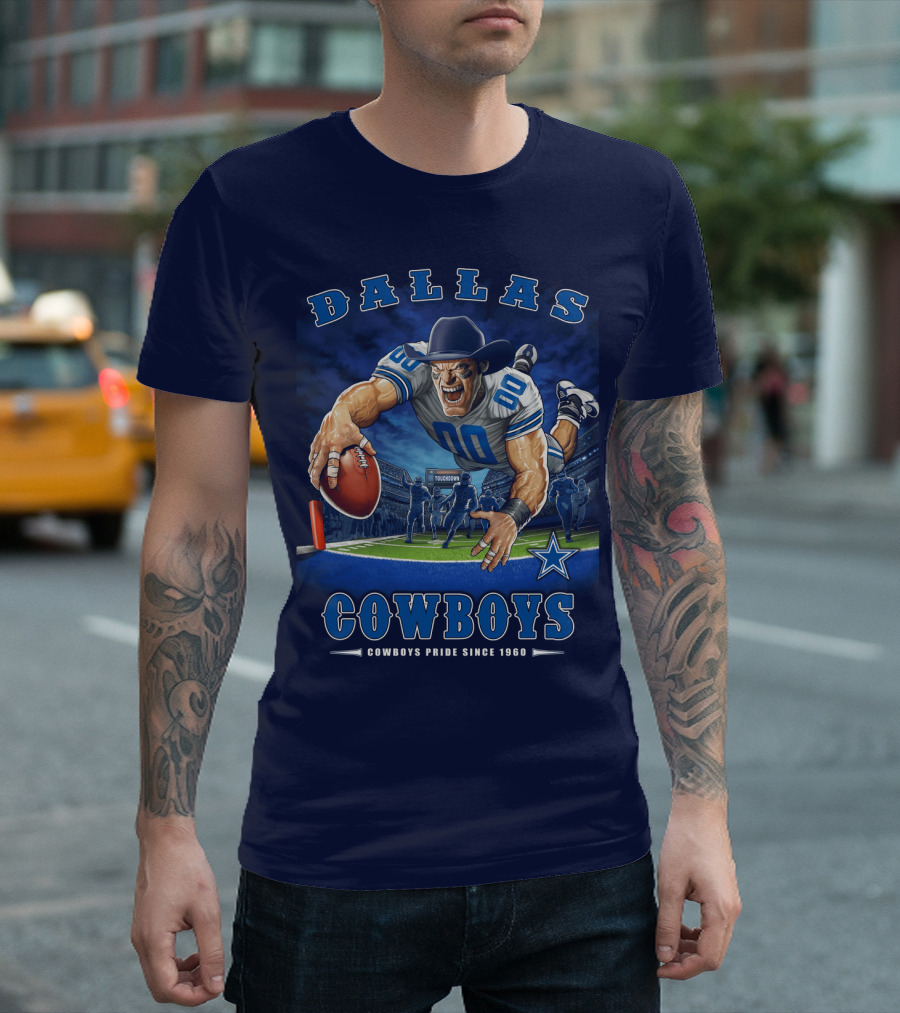 Dallas Cowboys Pride Since 1960 Touchdown End Zone Nfl T-Shirt