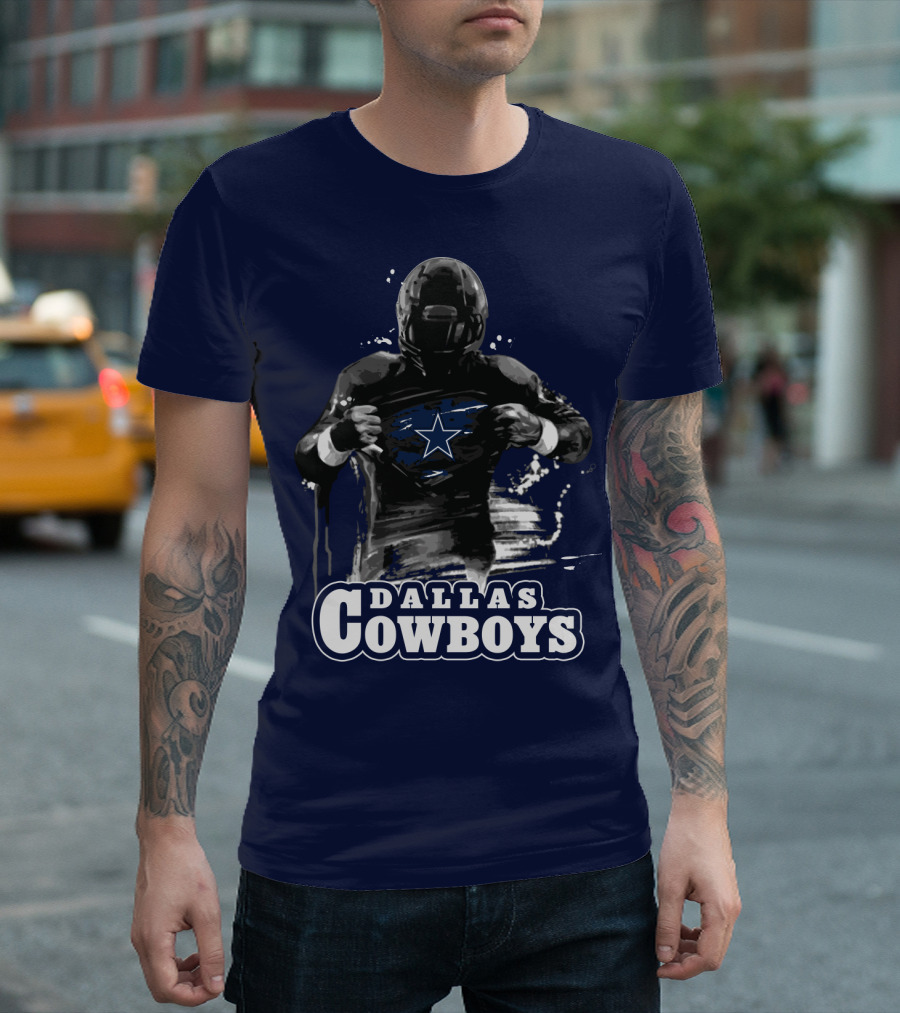 Dallas Cowboys Superhero Star Icon Football Player T-Shirt