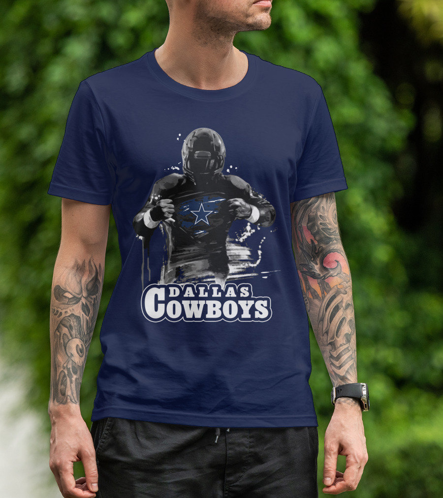 Dallas Cowboys Superhero Star Icon Football Player T-Shirt