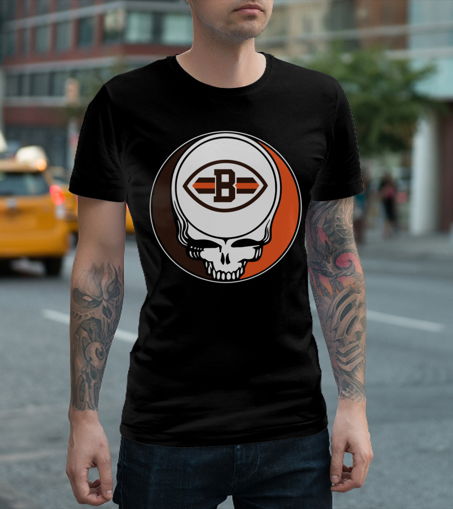 Grateful Dead Cleveland Browns Skull T-Shirt