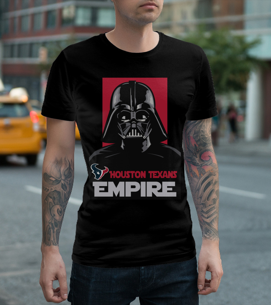 Houston Texans Empire Darth Vader Star Wars Crossover Fan Gear T-Shirt