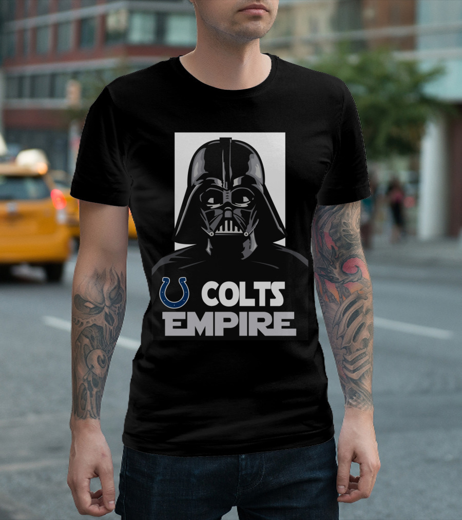 Colts Empire Darth Vader Indianapolis Nfl Football Team Star Wars Crossover T-Shirt