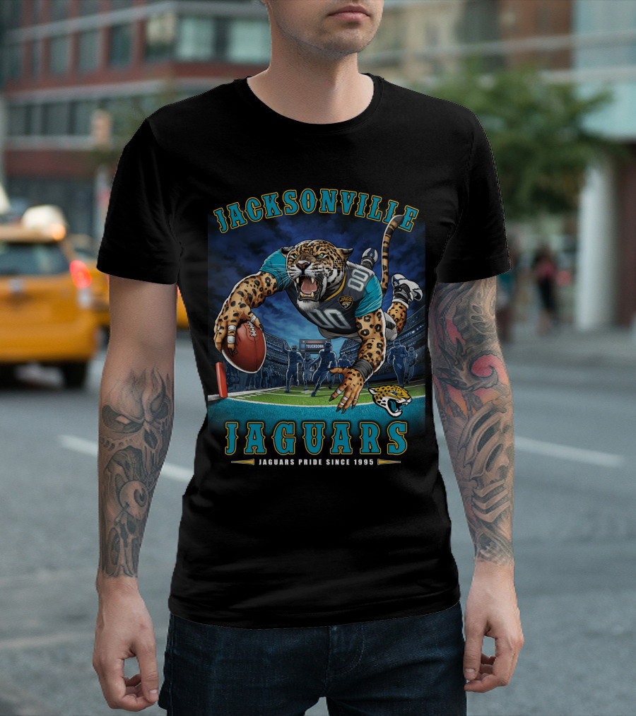 Jacksonville Jaguars Pride Since 1995 End Zone Nfl Touchdown T-Shirt