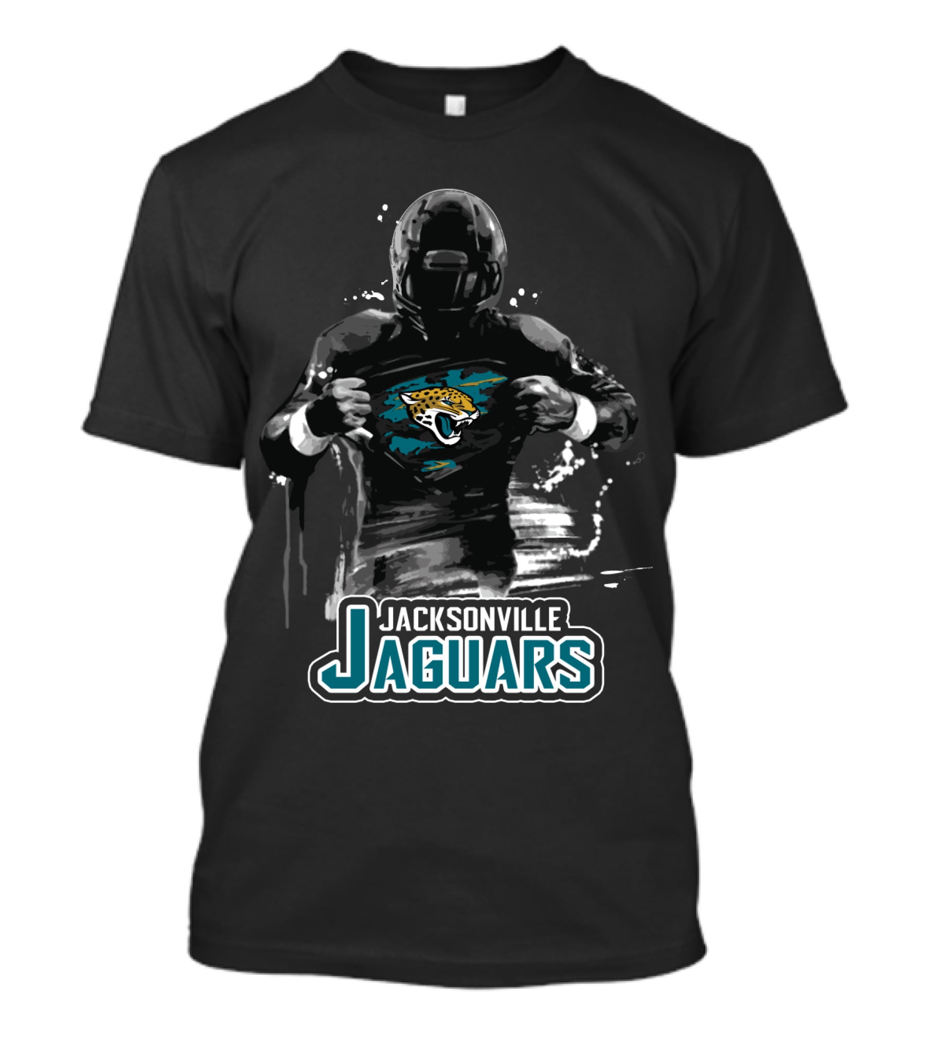 Jacksonville Jaguars Nfl Football Player In Action T-Shirt