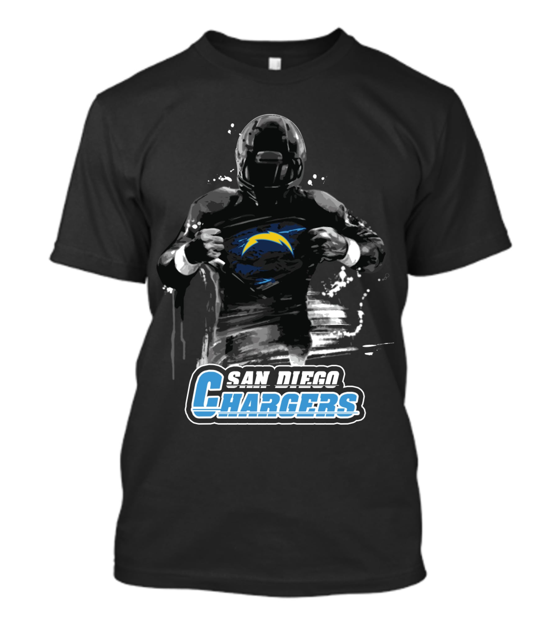 San Diego Chargers Football Hero Bold Lightning T-Shirt