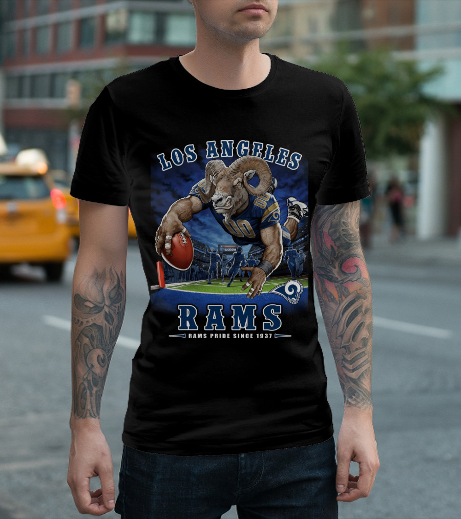 Los Angeles Rams Pride Since 1937 Touchdown End Zone Nfl T-Shirt