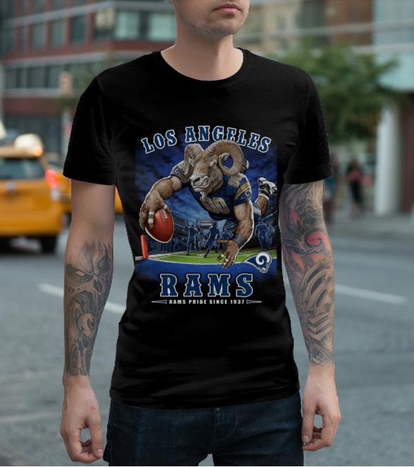 Los Angeles Rams Pride Since 1937 Touchdown End Zone Nfl T-Shirt