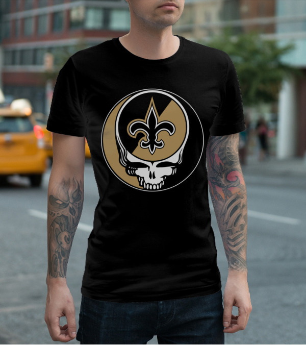 GRATEFUL DEAD Saints Skull Fleur-de-Lis T-Shirt