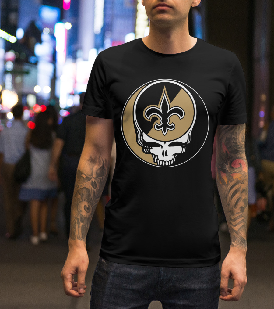 GRATEFUL DEAD Saints Skull Fleur-de-Lis T-Shirt