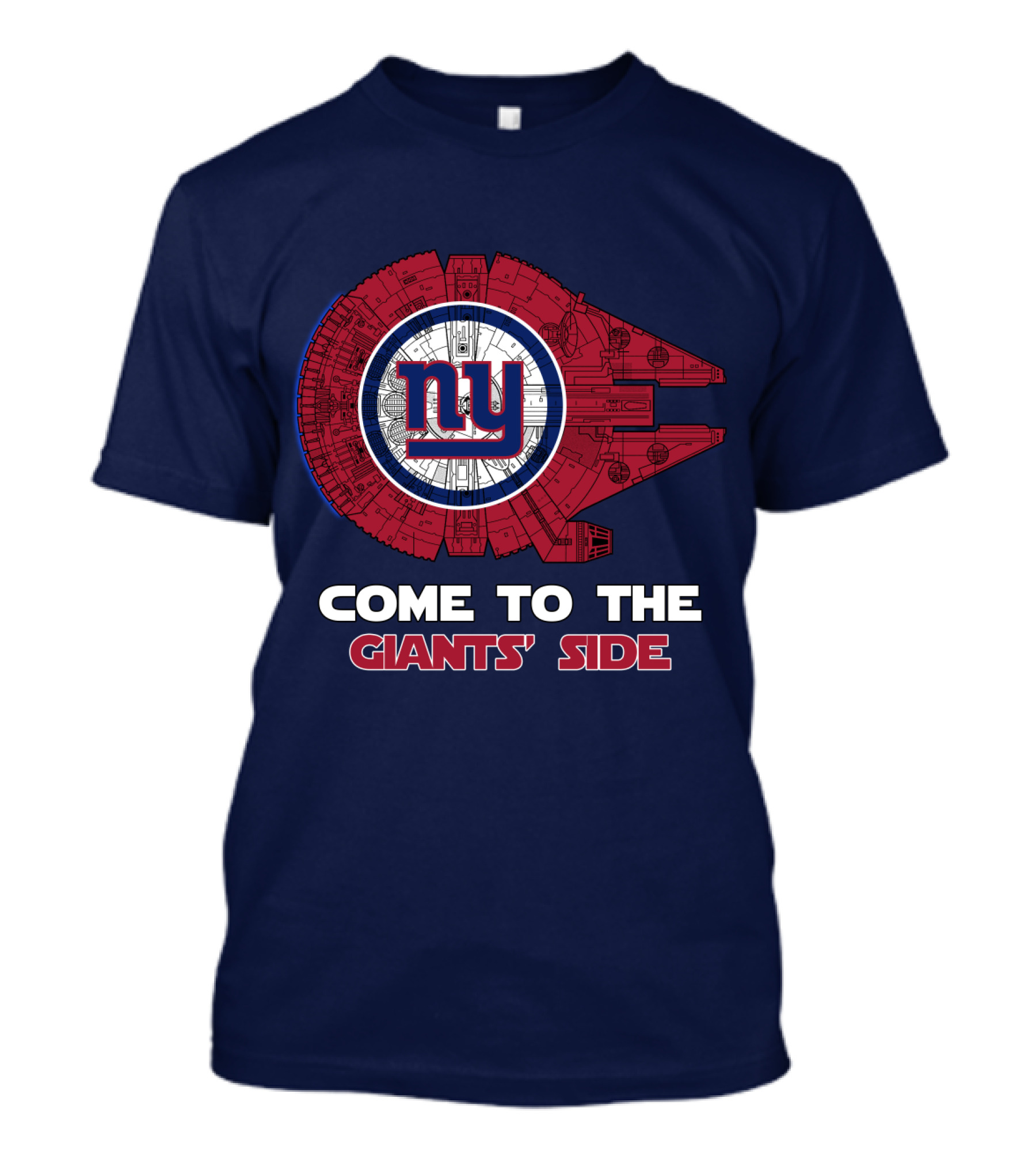 Come To The Giants' Side New York Giants Millennium Falcon T-Shirt