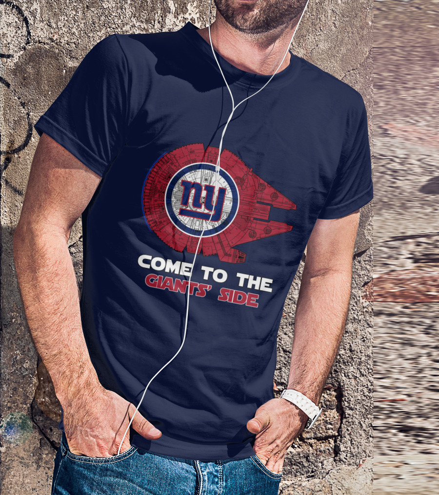 Come To The Giants' Side New York Giants Millennium Falcon T-Shirt