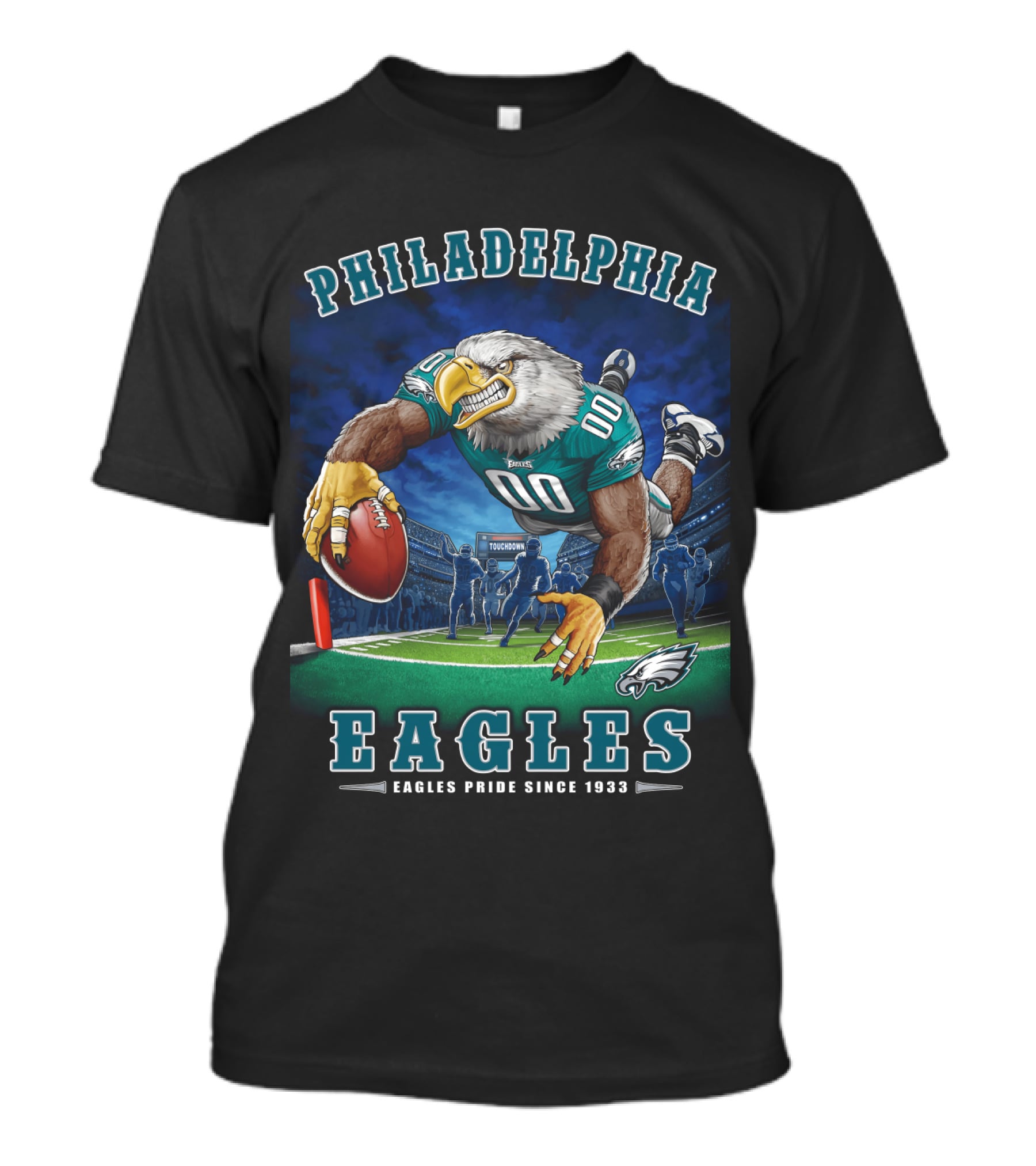 Philadelphia Eagles Pride Since 1933 End Zone Touchdown T-Shirt