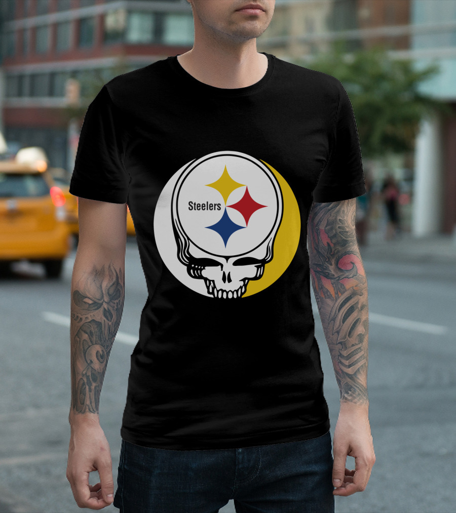 GRATEFUL DEAD Steelers Skull with Team T-Shirt