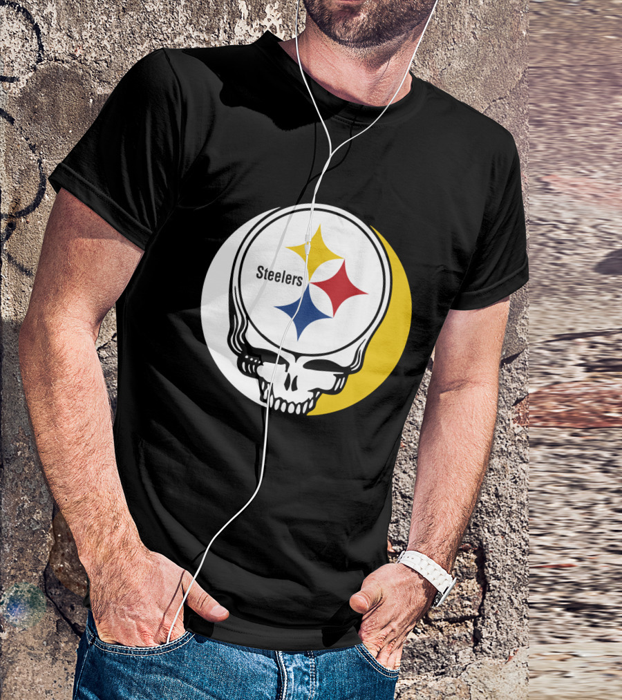 GRATEFUL DEAD Steelers Skull With Team T-Shirt