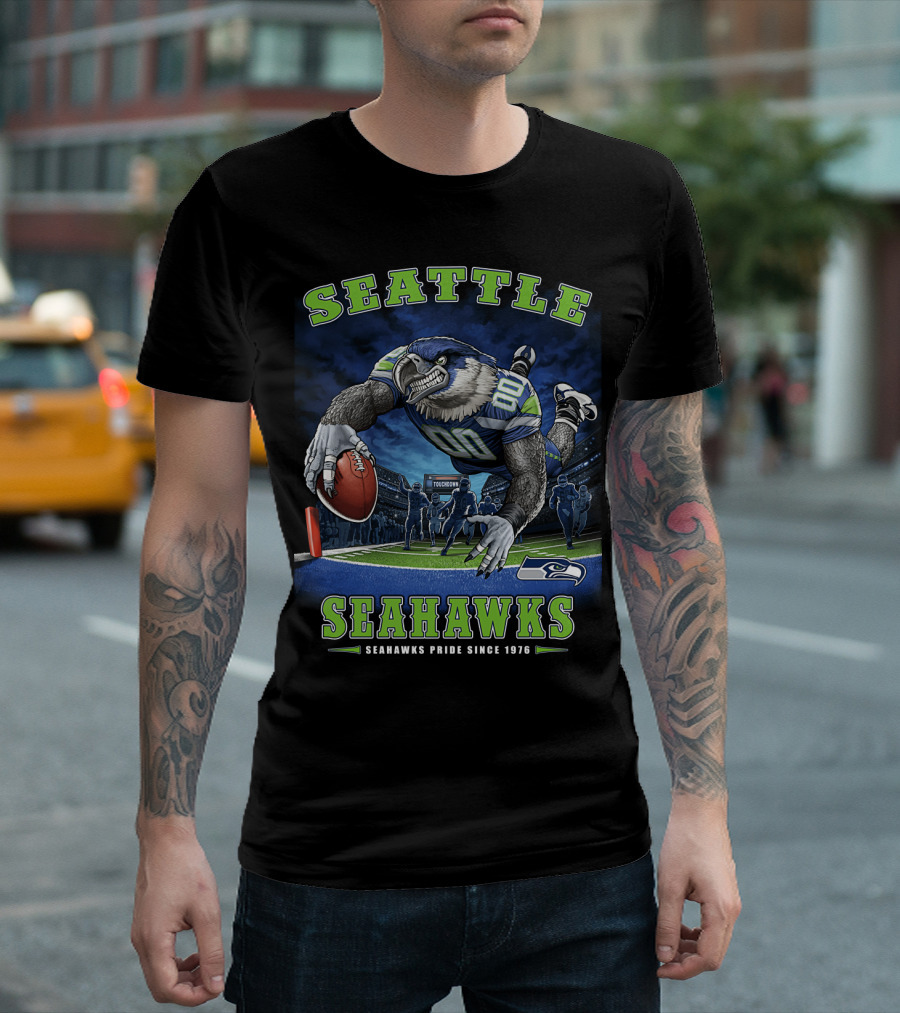 Seattle Seahawks Pride Since 1976 End Zone Touchdown Nfl T-Shirt