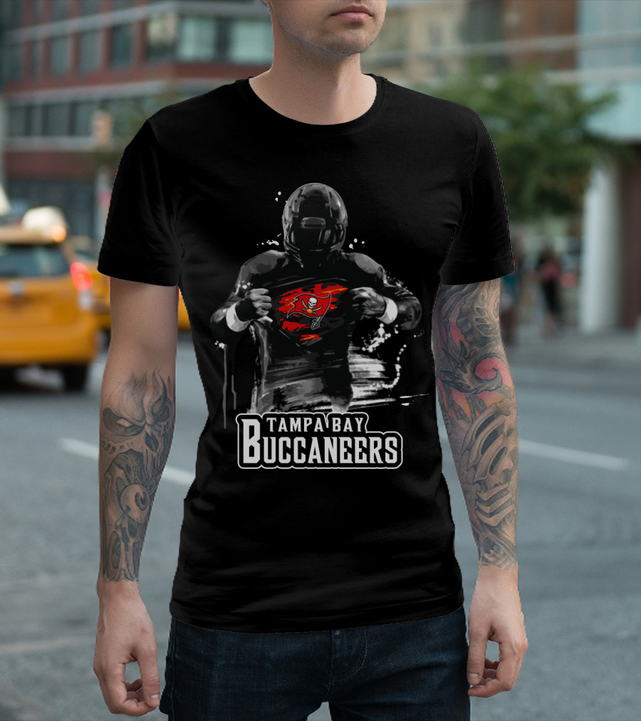 Tampa Bay Buccaneers Football Hero Revealing Team T-Shirt