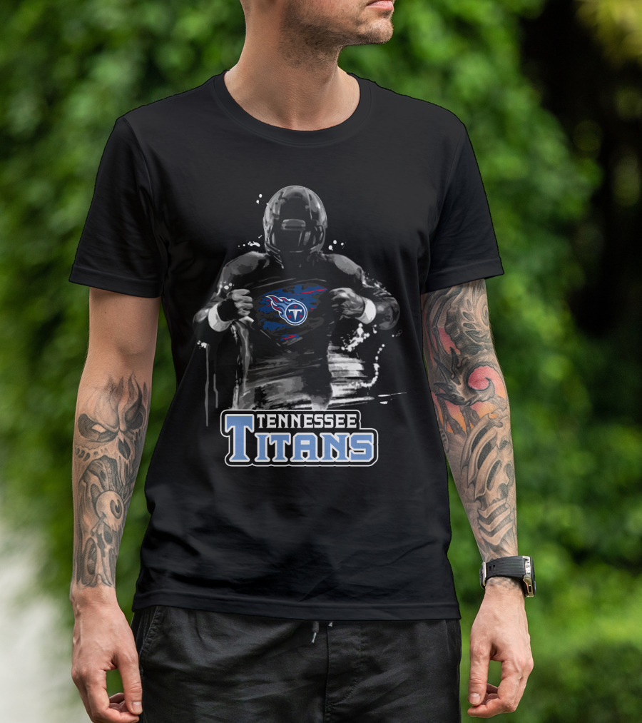 Tennessee Titans Football Superhero Fan Gear T-Shirt
