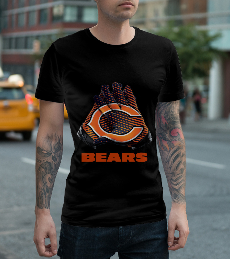 Chicago Bears C Logo Gloves Nfl Bears T-Shirt